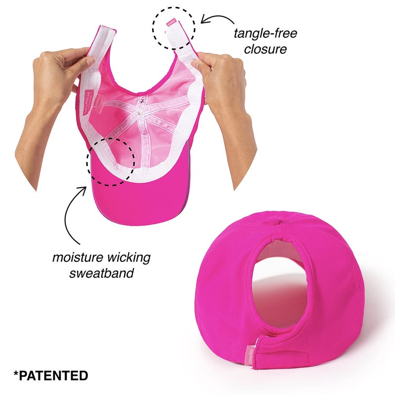 Ponyflo Kids Active Ponytail Hat - Baseball Hat with Full Back Opening for Girls Ages 7-12 Years - UV Certified Protection - Image 3